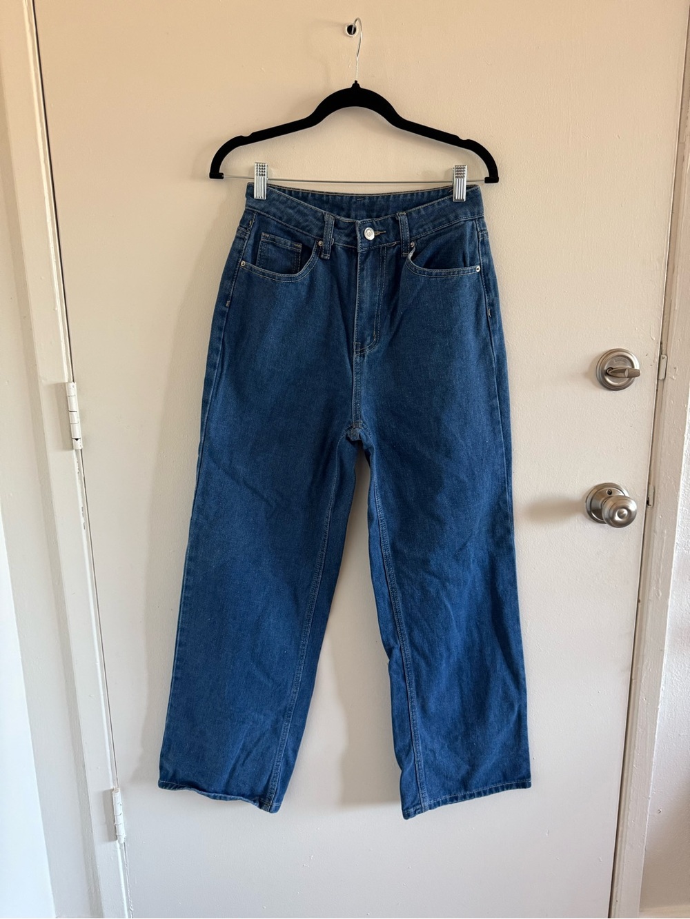SHEIN Men's Dark Blue Relaxed Straight Jeans
